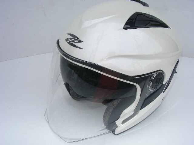 ☆未使用　軽量　NANKAI / ナンカイ　ゼウス　NAZ-221　Lサイズ　ジェットヘルメット　パールホワイト