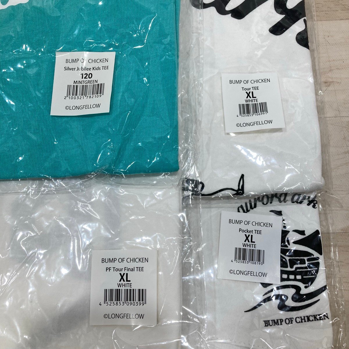 未開封 4點(diǎn)セット BUMP OF CHICKEN Ｔシャツ （43）[D8234]