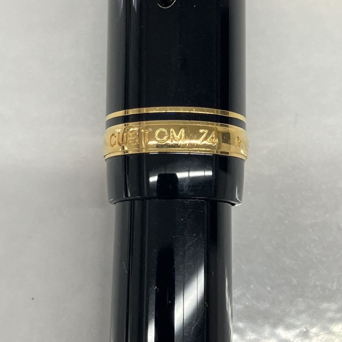 R308-W19-678◎ PILOT パイロット CUSTOM カスタム 74 万年筆 ペン先14K 585 ブラック 筆記用具 FA_画像8