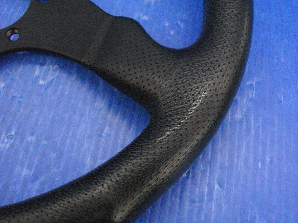 S【1033】momo モモ COMPETITION レザーステアリング 35φ ホーンボタン 中古品 コンペティション_画像5