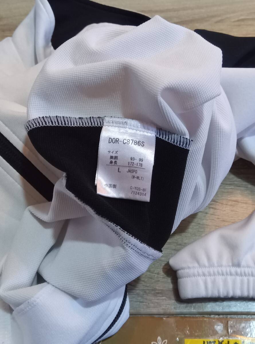 ※L★ DESCENTE/デサント★フルジップトラックジャケット★ホワイト★used●送料無料● 