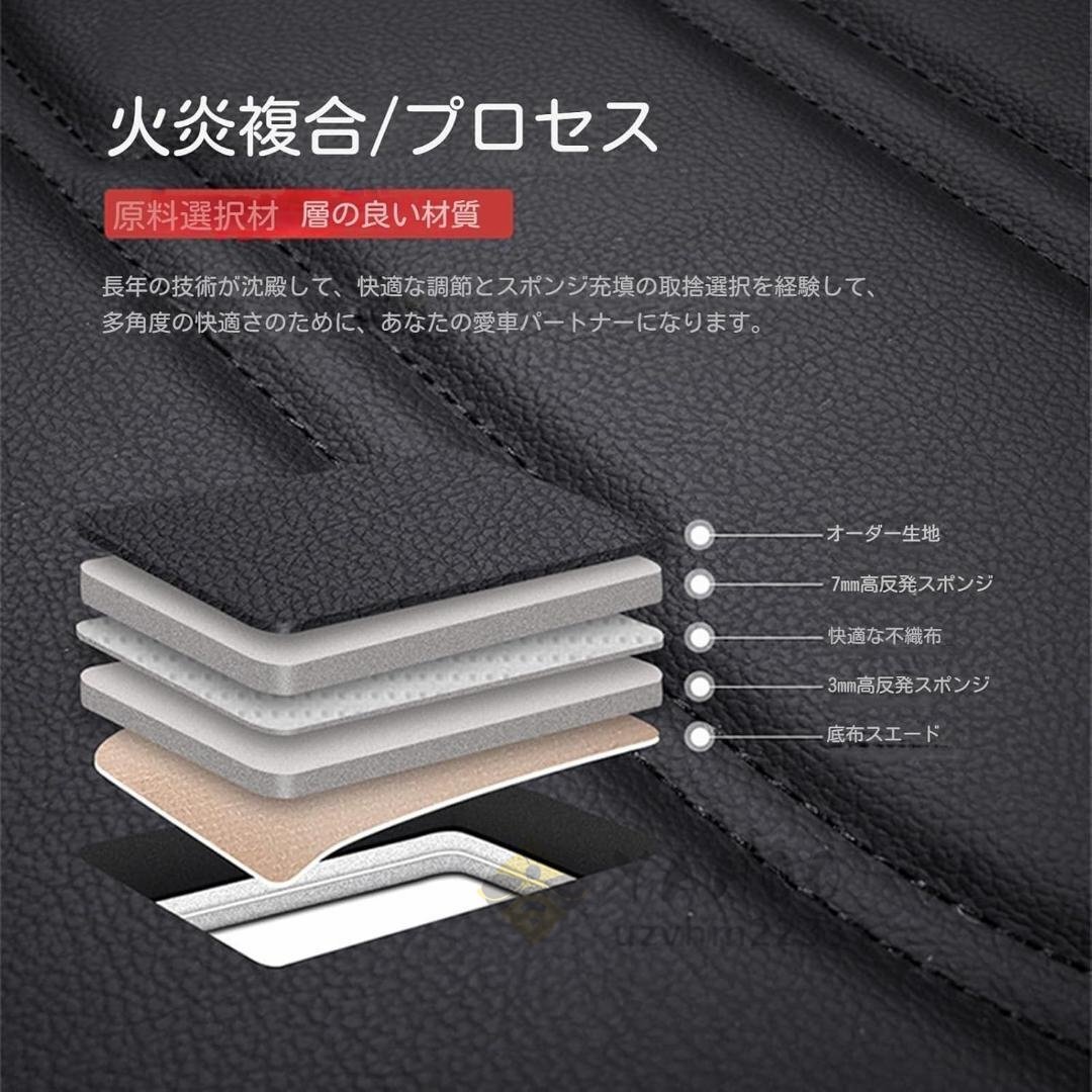 日産キックス P15 2020- シートカバー 5席 赤 耐摩耗レザー