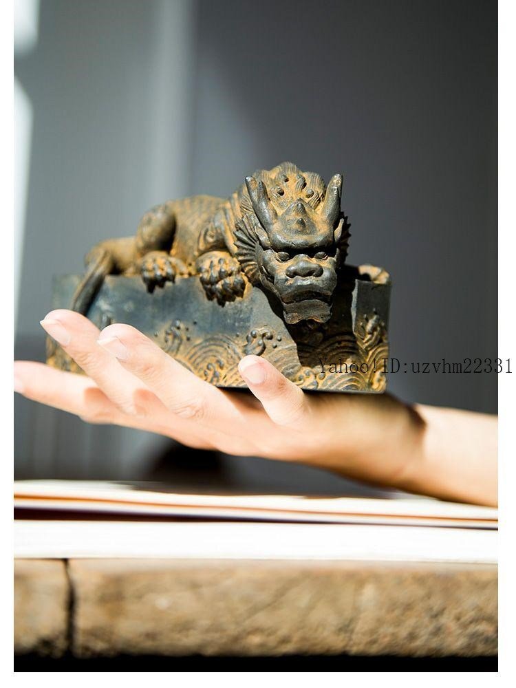 吸水獣 鎮尺 茶寵 茶道具 書道具 文房具 装飾品 工芸品 美術品 置物