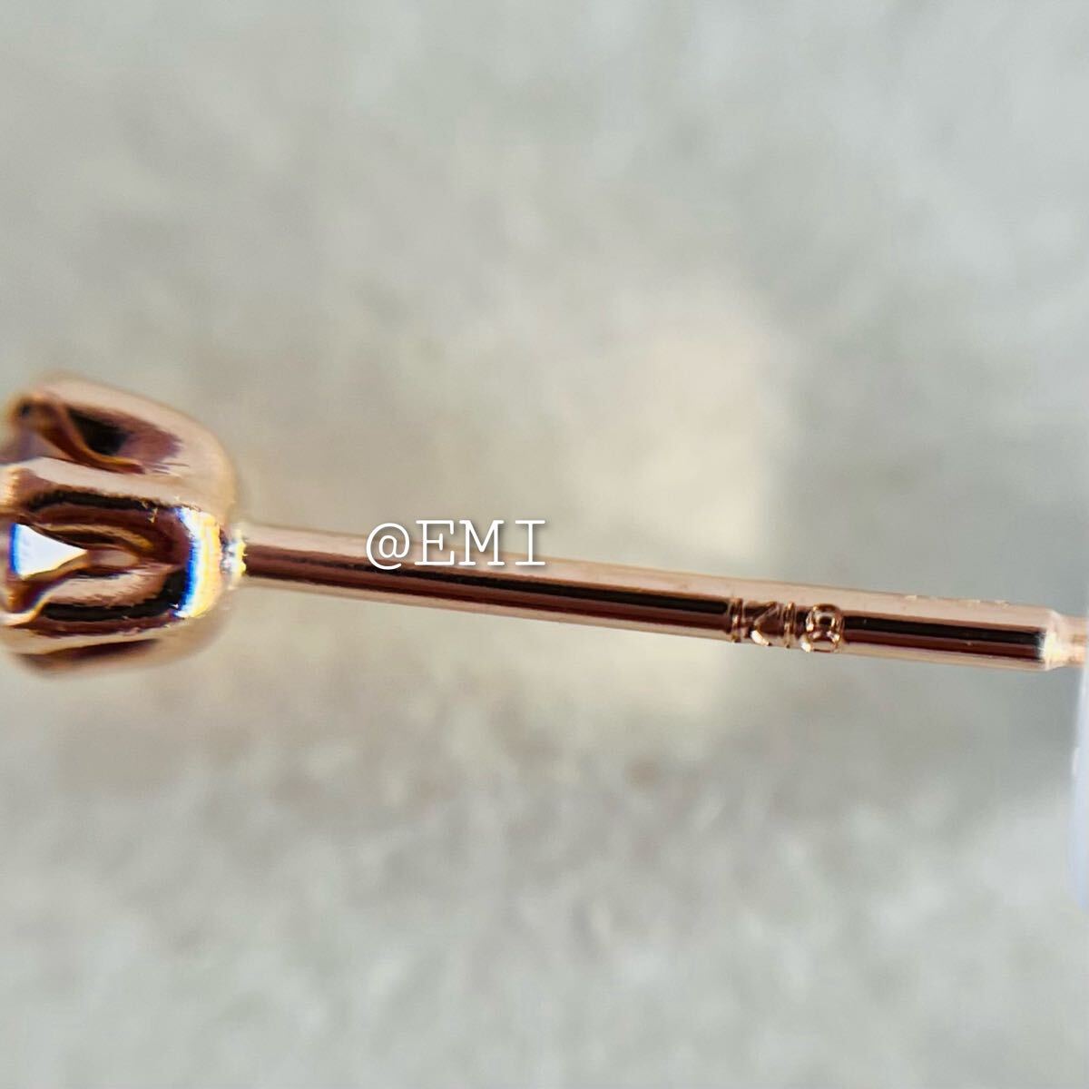 K18PG 希少☆天然ピンクダイヤモンド　0.14ct ピアス　18金ピンクゴールド　2_画像7