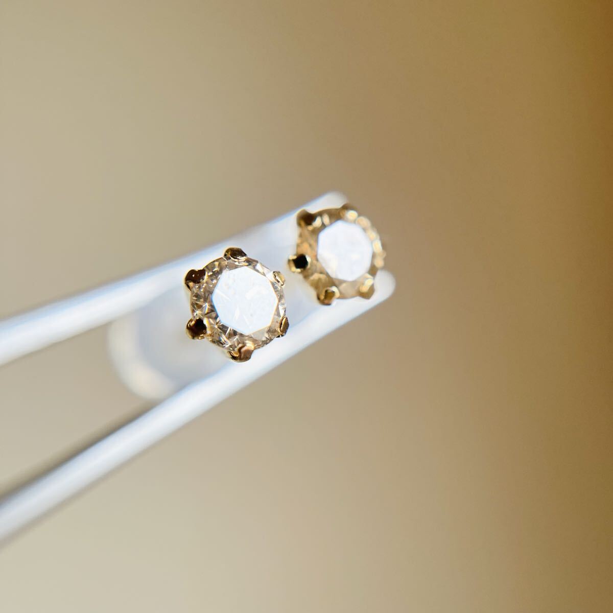 K18 18金　天然ダイヤモンド　AAグレード 0.50ct ピアスdiamond 2_画像4