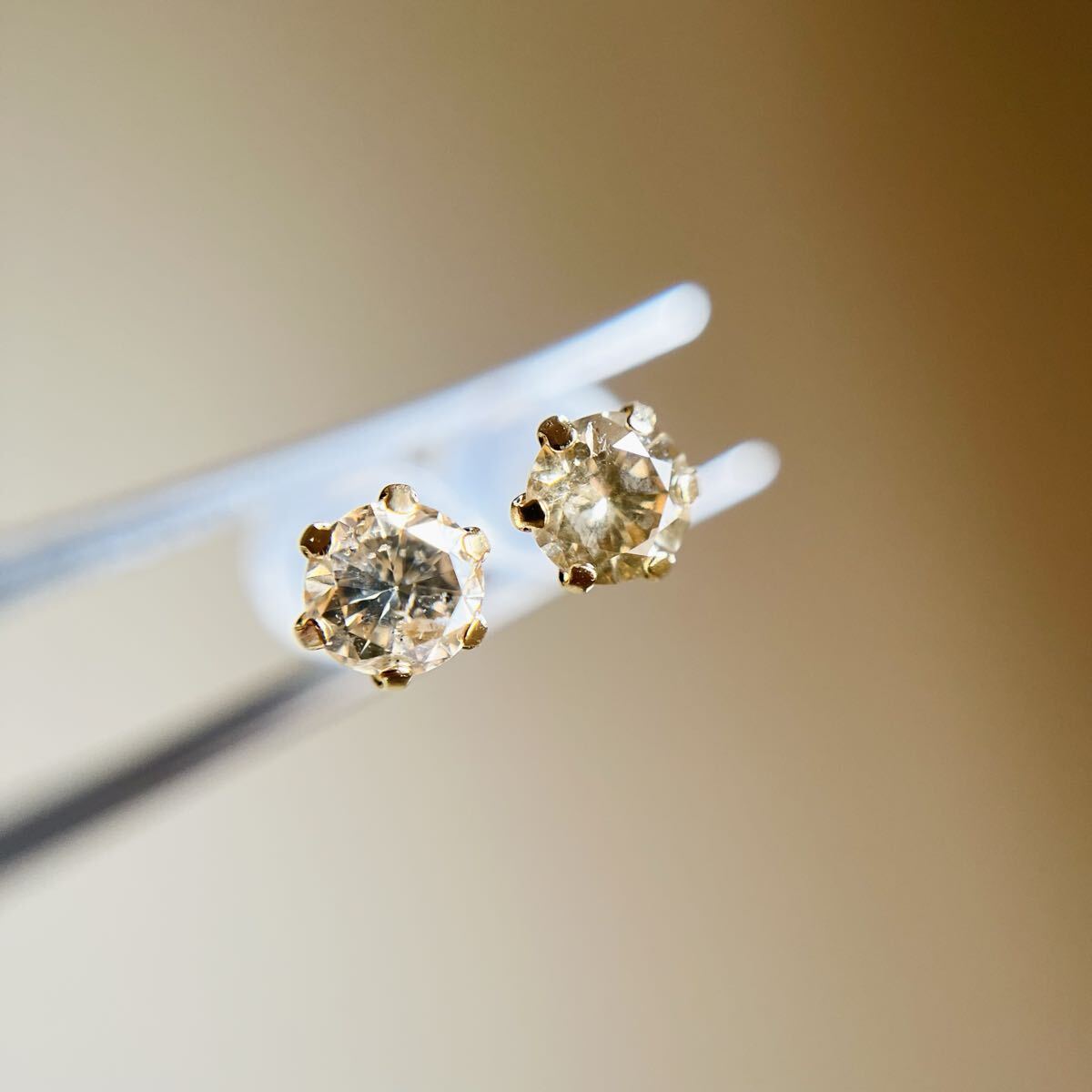 K18 18金　天然ダイヤモンド　AAグレード 0.50ct ピアスdiamond 2_画像6
