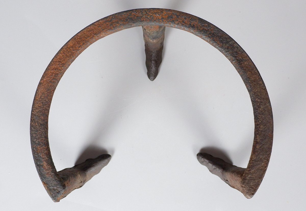 【MKA】人間国宝　角谷一圭　中爪　五徳　別造　共箱　風炉用　茶道具　真作保証_画像9