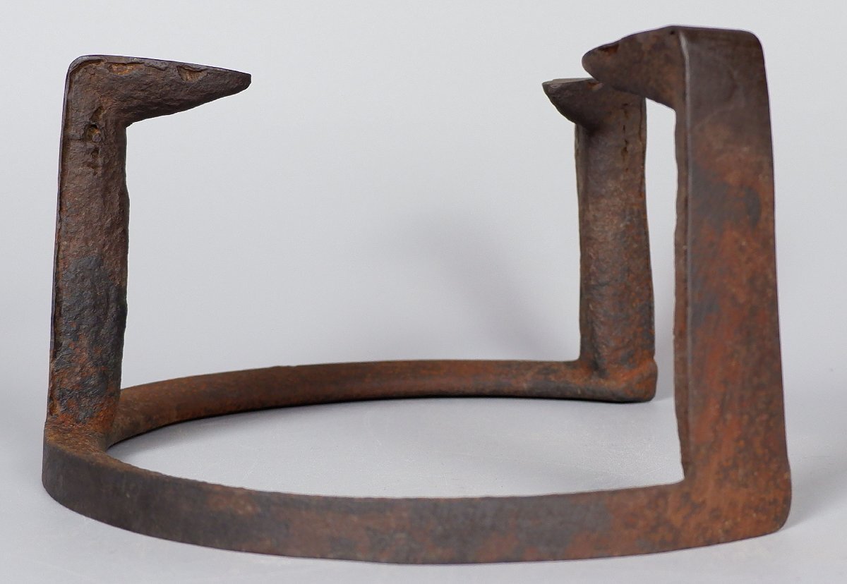 【MKA】人間国宝　角谷一圭　中爪　五徳　別造　共箱　風炉用　茶道具　真作保証_画像7