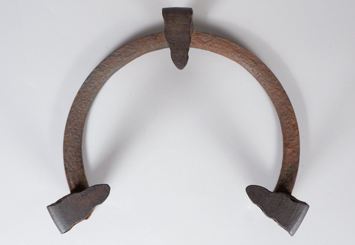 【MKA】人間国宝　角谷一圭　中爪　五徳　別造　共箱　風炉用　茶道具　真作保証_画像8