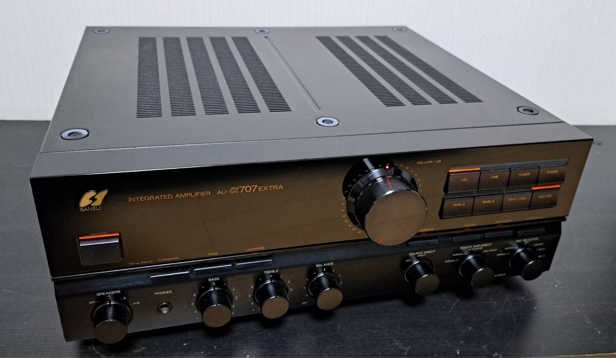 【売切り】SANSUI AU-α707 EXTRA ～セレクターゴムベルト交換で音出ました～_画像1