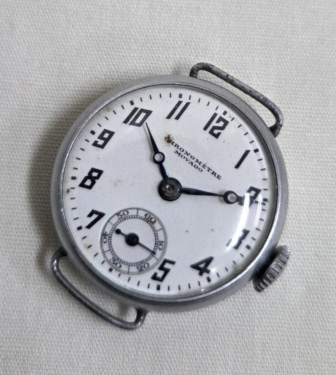 腕時計 手巻き スモセコ MOVADO 動作確認済、誤差不明。クロノメーター 送料全国一律400円