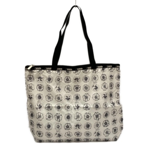 レスポートサック LESPORTSAC ショルダーバッグ - アイボリー×黒 花柄 バッグ_画像1