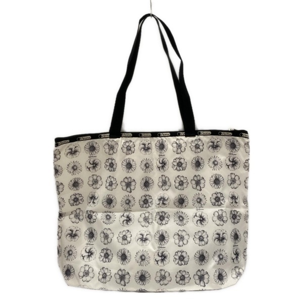 レスポートサック LESPORTSAC ショルダーバッグ - アイボリー×黒 花柄 バッグ_画像3