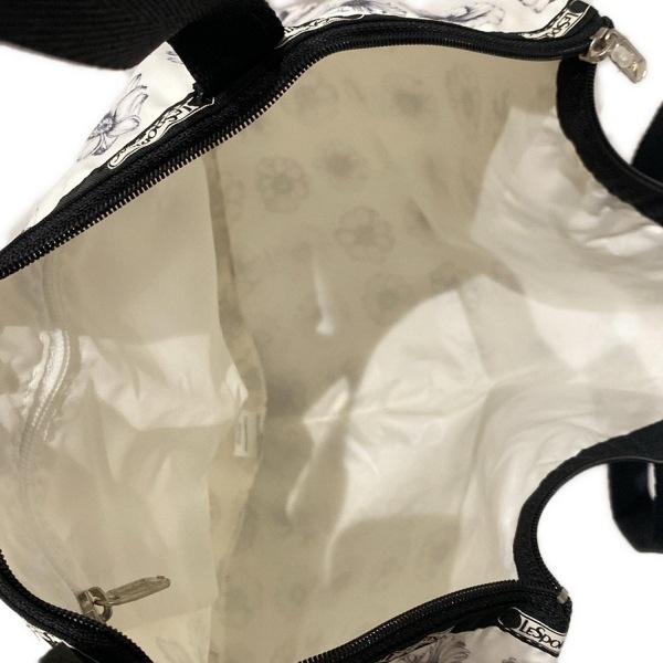 レスポートサック LESPORTSAC ショルダーバッグ - アイボリー×黒 花柄 バッグ_画像7