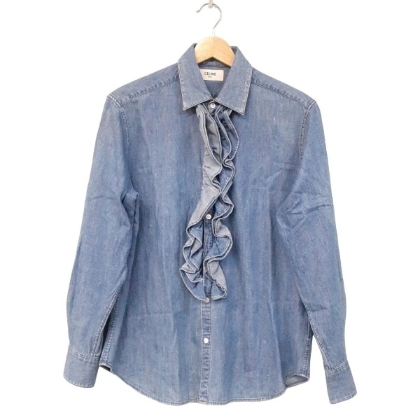 セリーヌ CELINE 長袖シャツブラウス サイズS - ブルーグレー レディース デニム トップス_画像1