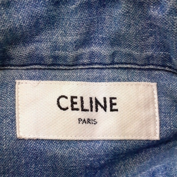 セリーヌ CELINE 長袖シャツブラウス サイズS - ブルーグレー レディース デニム トップス_画像3