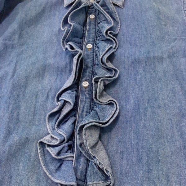 セリーヌ CELINE 長袖シャツブラウス サイズS - ブルーグレー レディース デニム トップス_画像7