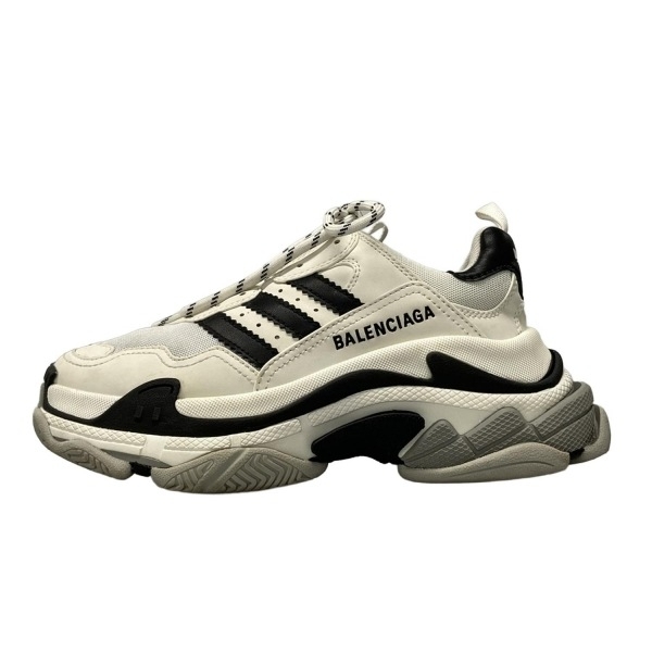 バレンシアガ BALENCIAGA スニーカー 37 710020 トリプルS 白×黒 レディース adidasコラボ 靴_画像1