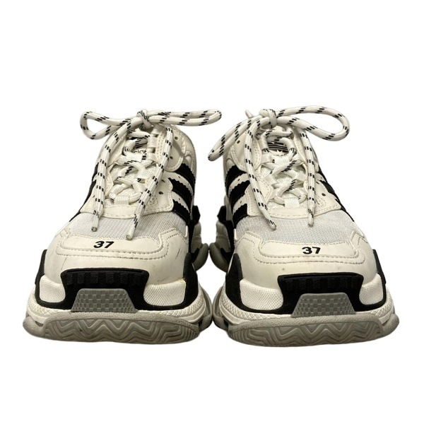 バレンシアガ BALENCIAGA スニーカー 37 710020 トリプルS 白×黒 レディース adidasコラボ 靴_画像5