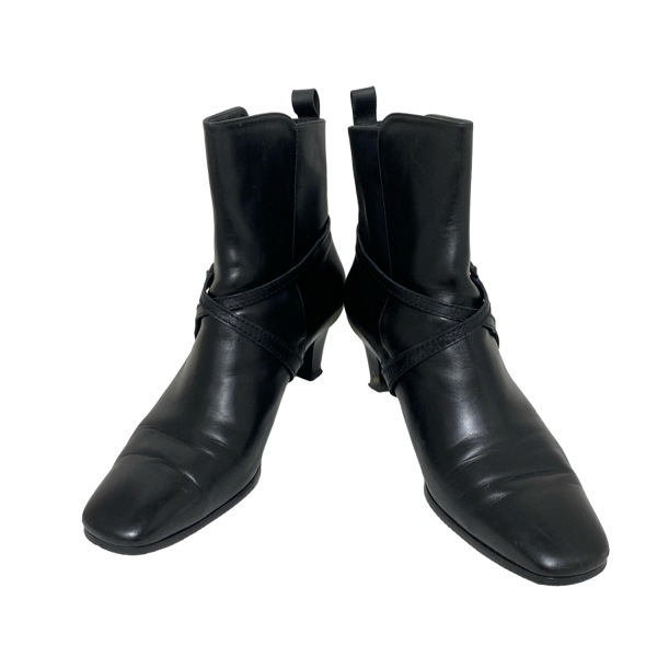 サルバトーレフェラガモ FERRAGAMO/SalvatoreFerragamo ショートブーツ 81/2C - レザー 黒 レディース ガンチーニ/アウトソール張替済 靴_画像2