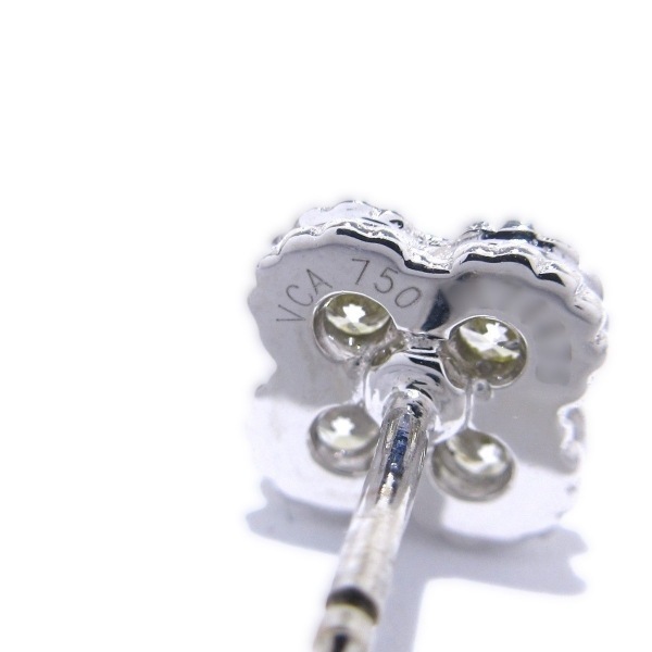ヴァンクリーフ&アーペル VanCleef & Arpels ピアス スウィートアルハンブラ K18WG×ダイヤモンド 8Pダイヤ BL74475 美品_画像5