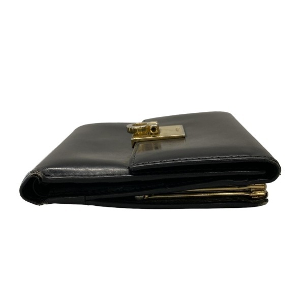 Salvatore Ferragamo FERRAGAMO/SalvatoreFerragamo 3. складывать кошелек / Mini / compact gun chi-ni кожа чёрный камыш . кошелек