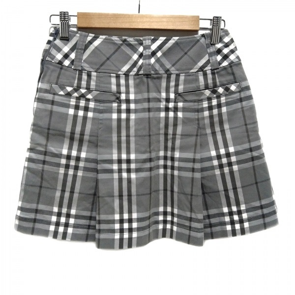 バーバリーゴルフ BURBERRYGOLF ミニスカート サイズ7 S - グレー×白×ダークグレー レディース チェック柄 美品 ボトムス