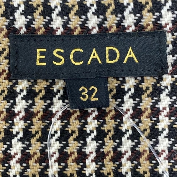 エスカーダ ESCADA ロングスカート サイズ32 S - ベージュ×黒×ブラウン レディース 千鳥格子柄 美品 ボトムス_画像3
