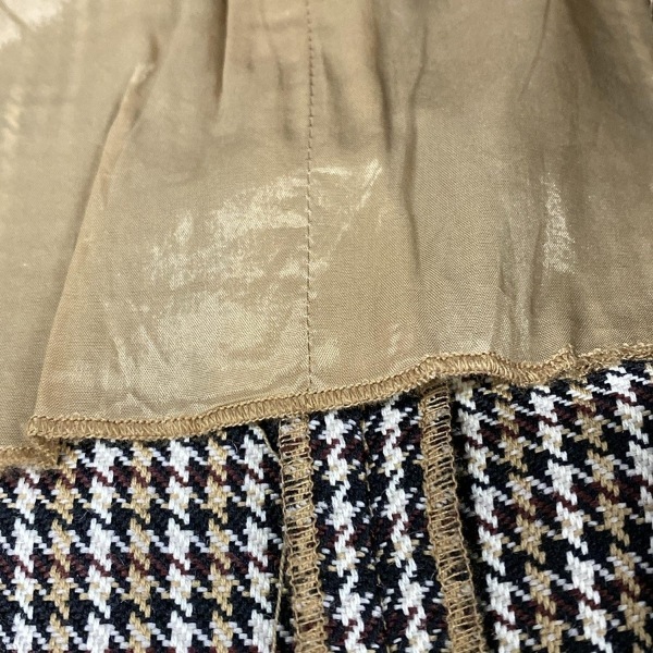 エスカーダ ESCADA ロングスカート サイズ32 S - ベージュ×黒×ブラウン レディース 千鳥格子柄 美品 ボトムス_画像6