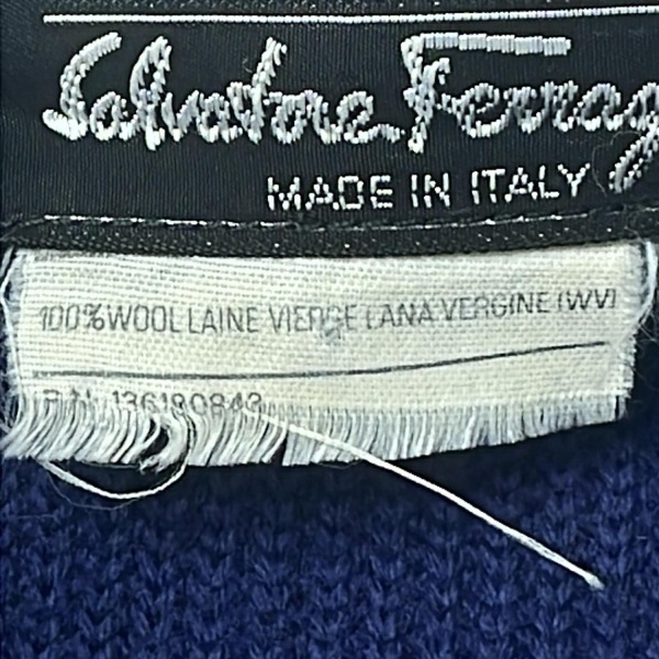  Salvatore Ferragamo FERRAGAMO/SalvatoreFerragamo размер S - темно-синий женский длинный рукав / вязаный / двойной / осень / зима пальто 