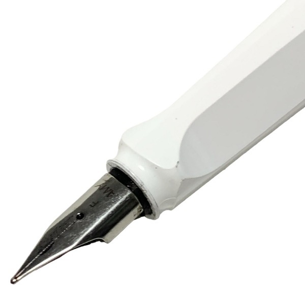 ラミー LAMY 万年筆 - 白×レッド インクあり(黒) ペン_画像3