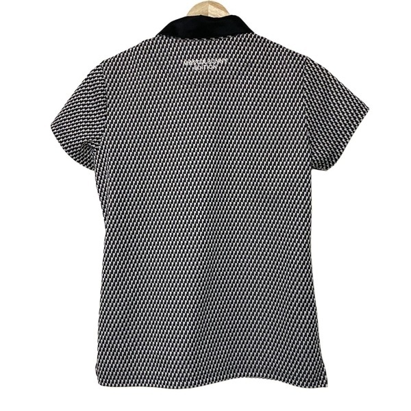 マスターバニーエディション MASTER BUNNY EDITION 半袖ポロシャツ サイズ0 XS - 黒×ライトグレー レディース 刺繍 美品 トップス_画像2