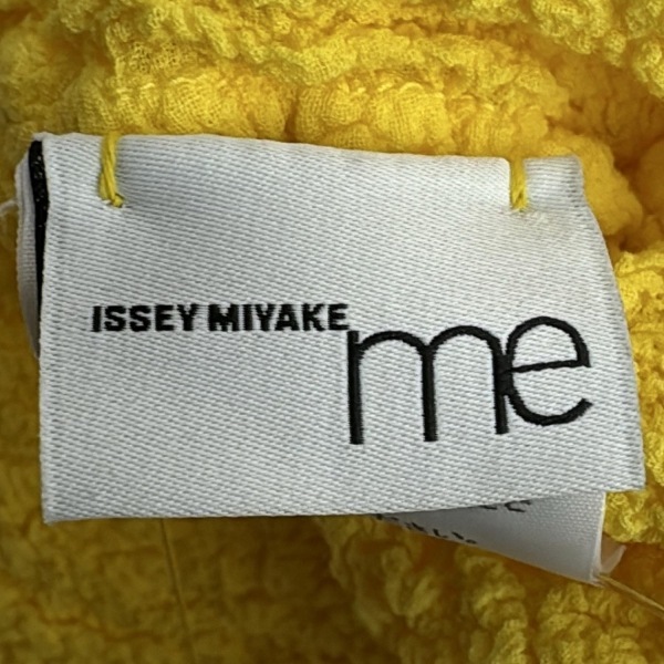 ミー/イッセイミヤケ me ISSEY MIYAKE 七分袖シャツブラウス - イエロー レディース シワ加工 美品 トップス_画像3