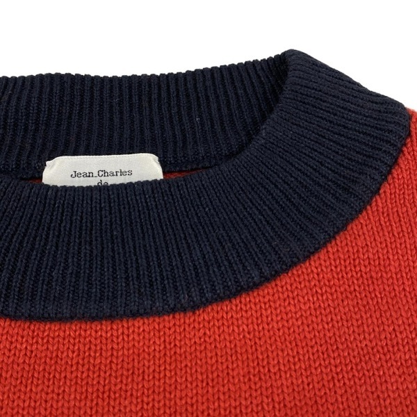  Castelbajac спорт CastelbajacSport свитер с длинным рукавом / вязаный размер 1 S - красный × темный темно-синий × мульти- женский вышивка прекрасный товар 