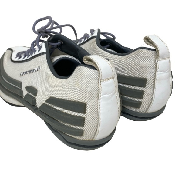 Emporio Armani EMPORIOARMANI спортивные туфли 24.5 - кожа серый бежевый × серый × белый женский обувь