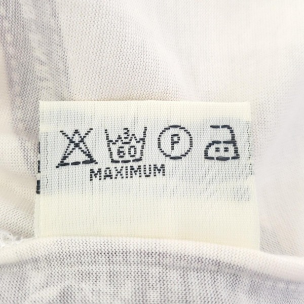 エルメス HERMES 長袖Tシャツ サイズXS - アイボリー×ダークブラウン レディース クルーネック/ボルデュックリボン柄 美品 トップス