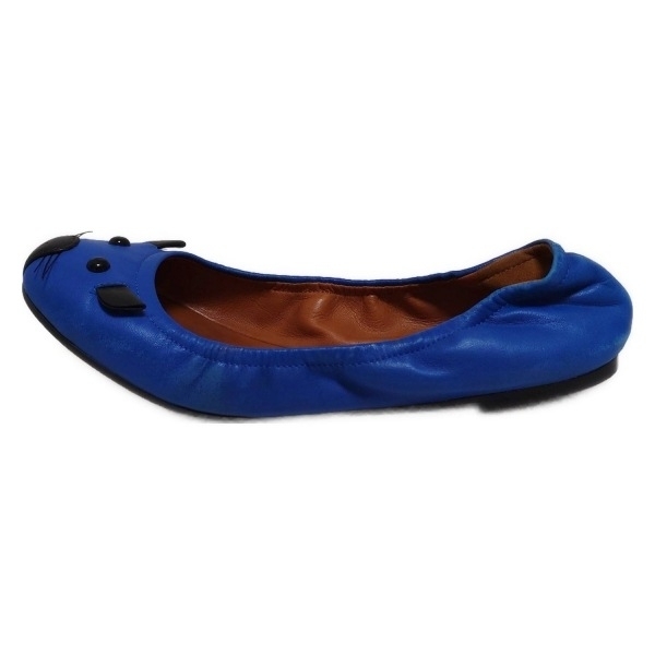 マークバイマークジェイコブス MARC BY MARC JACOBS フラットシューズ 36 1/2 - レザー ブルー×黒 レディース 靴_画像1