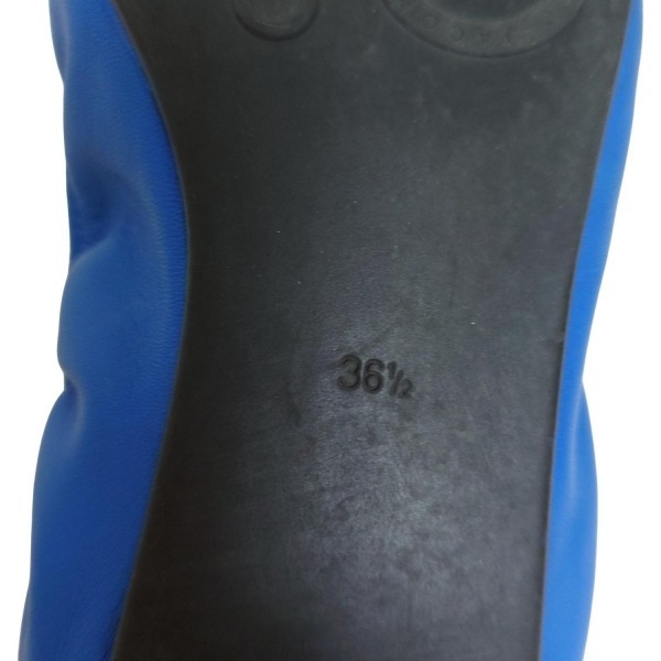 マークバイマークジェイコブス MARC BY MARC JACOBS フラットシューズ 36 1/2 - レザー ブルー×黒 レディース 靴_画像6