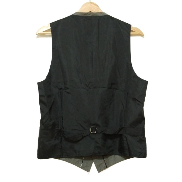 バーバリーブラックレーベル Burberry Black Label ベスト サイズM - グレー×黒×白 メンズ ストライプ 美品 トップス_画像2