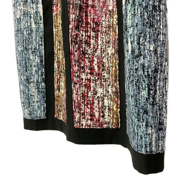 ビーシービージーマックスアズリア BCBGMAXAZRIA サイズ2 S - 黒×ピンク×マルチ レディース クルーネック/ノースリーブ/ひざ丈 美品_画像8