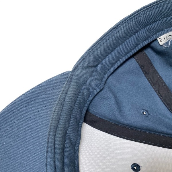 コーチ COACH キャップ - コットン、レザー ネイビー×黒 美品 帽子_画像8