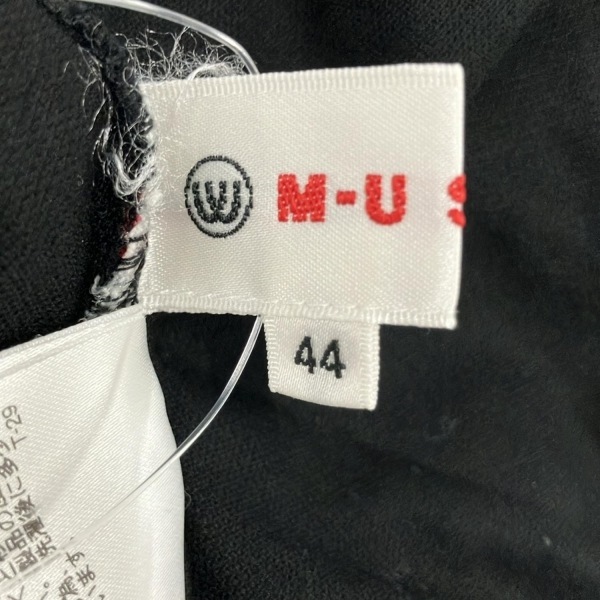 ミエコウエサコ M・U・ SPORTS 半袖ポロシャツ サイズ44 L - 黒×ブルー レディース トップス_画像3