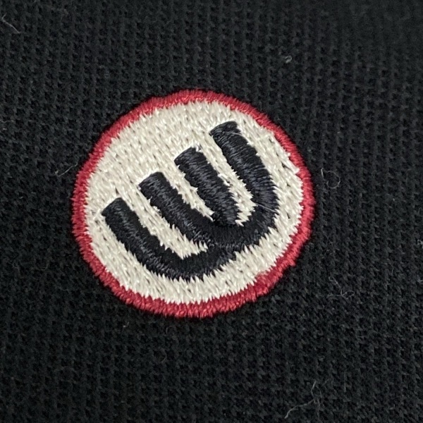 ミエコウエサコ M・U・ SPORTS 半袖ポロシャツ サイズ44 L - 黒×ブルー レディース トップス_画像7