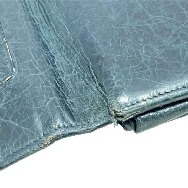 バレンシアガ BALENCIAGA 長財布 233599 ジャイアントマネー レザー ダークネイビー 財布_画像8