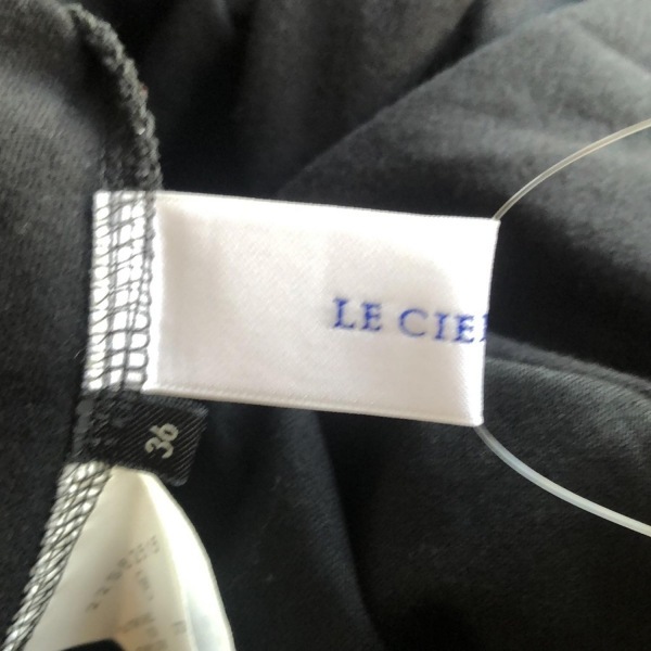 ルシェルブルー LE CIEL BLEU チュニック サイズ36 S - 黒 レディース クルーネック/半袖/チュールレース ワンピース_画像3