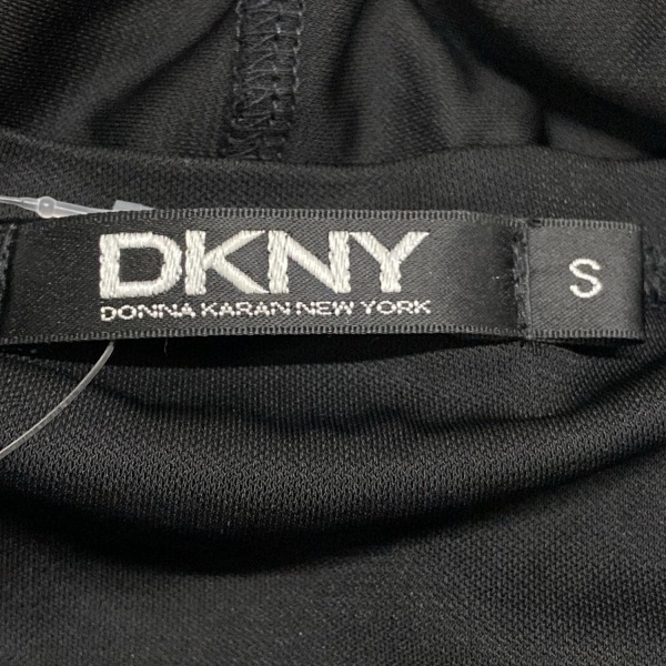 ダナキャラン DKNY サイズS - 黒 レディース クルーネック/長(zhǎng)袖/ひざ丈 ワンピース