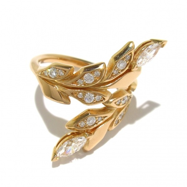 磨き済み■ティファニー TIFFANY&Co. リング 6.5 号 ビクトリアヴァインバイパスリング K18RG×ダイヤモンド 新品同様 アクセサリー(指)_画像7