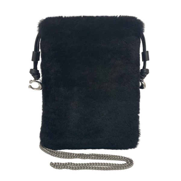 コーチ COACH ショルダーバッグ CE759 - フェイクファー 黒 バッグ