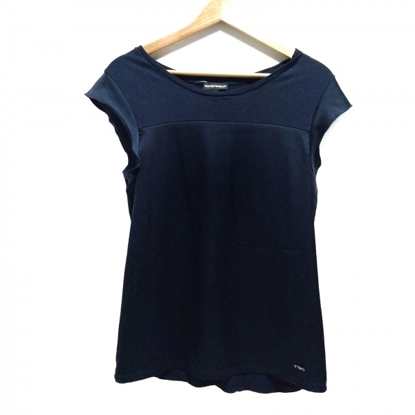 エンポリオアルマーニ EMPORIOARMANI 半袖カットソー サイズ38 S - ダークネイビー レディース クルーネック 美品 トップス_画像1