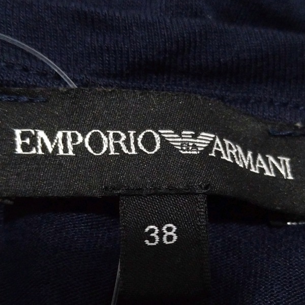 エンポリオアルマーニ EMPORIOARMANI 半袖カットソー サイズ38 S - ダークネイビー レディース クルーネック 美品 トップス_画像3